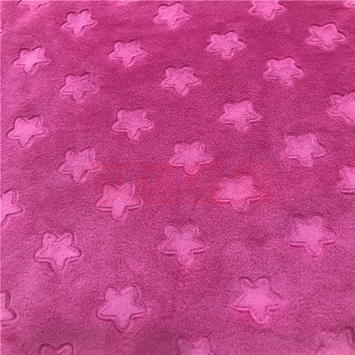 3D压花星星图案氨纶超柔睡衣面料