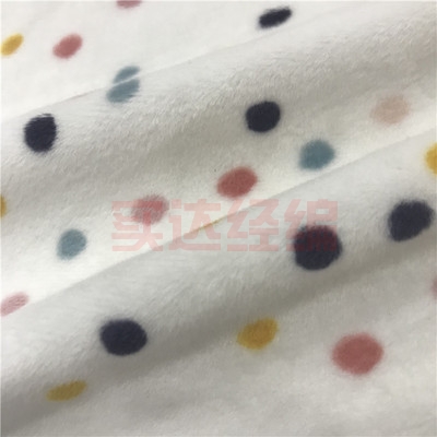 厂家直销涤纶水晶绒钻石绒 印花绒布 婴幼儿服装睡衣面料