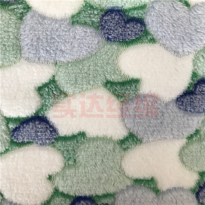 双面印花法兰绒胶印爱心系列服装家纺布料