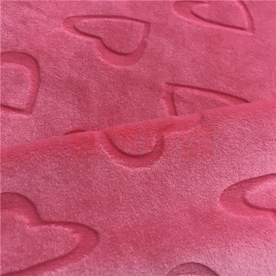 单面氨纶水晶超柔短毛绒素色剪花