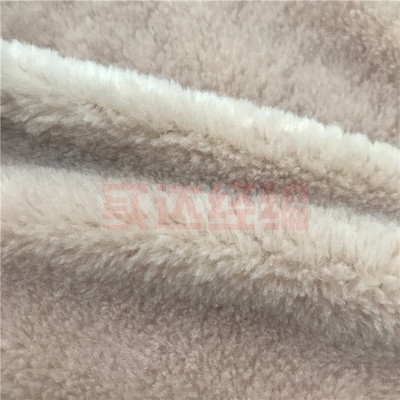 大兔毛面料 经编染色兔绒面料 秋冬毛绒玩具服装布料